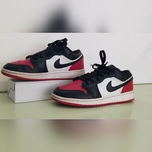 Kids Low-Top Sneakers-Air Jordan's 1, Low Bred Toe 2.0